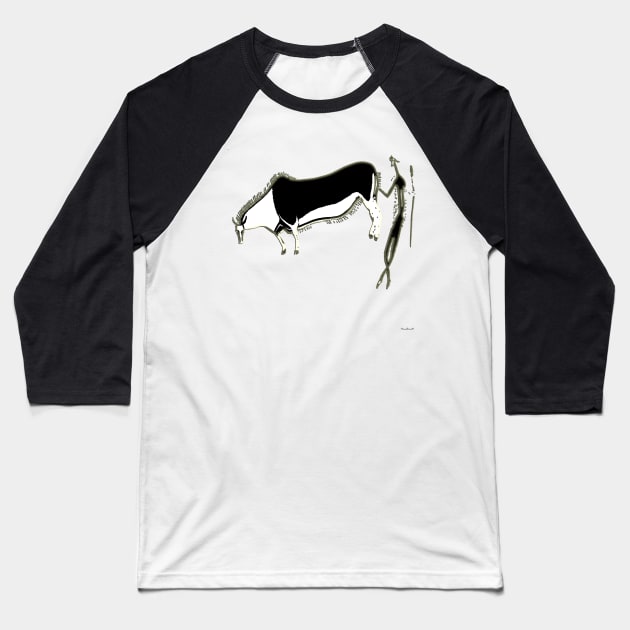 Eland and Man Baseball T-Shirt by mindprintz